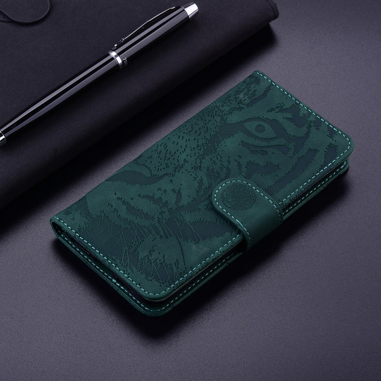 For Honor Magic6 Pro Tiger Embossing Pattern Flip Leather Phone Case(Green) - Honor Cases by PMC Jewellery | Online Shopping South Africa | PMC Jewellery | Buy Now Pay Later Mobicred