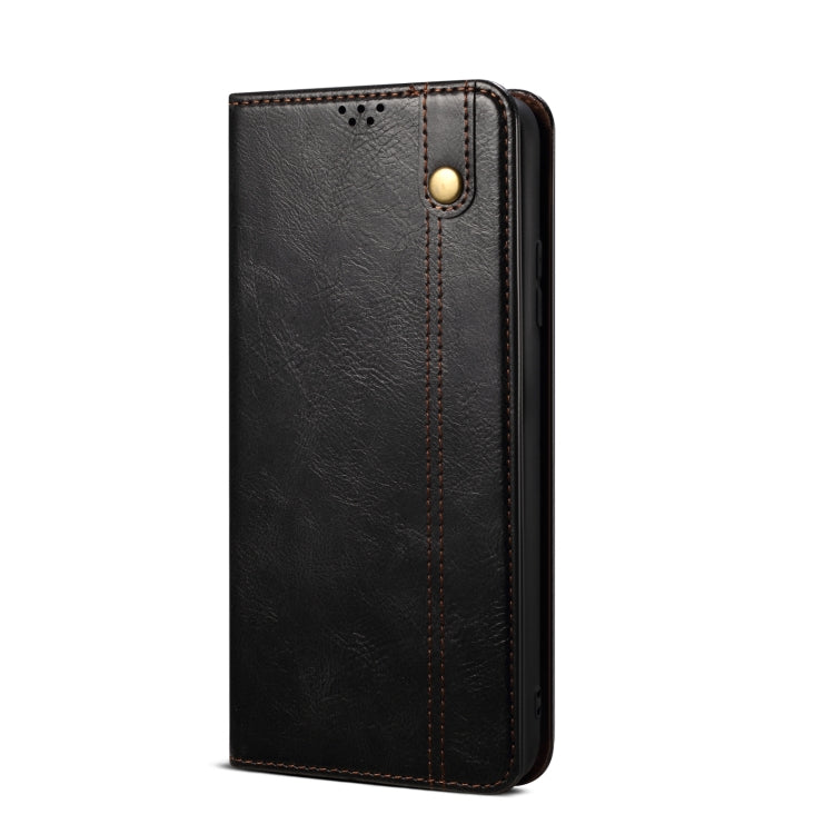 For Nothing Phone 2 Oil Wax Crazy Horse Texture Leather Phone Case(Black) - Nothing Cases by PMC TechLife | Online Shopping South Africa | PMC TechLife | Buy Now Pay Later Mobicred