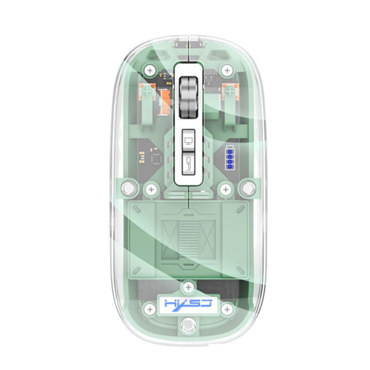 HXSJ T900 Transparent Magnet Three-mode Wireless Gaming Mouse(Bean Green) - Wireless Mice by HXSJ | Online Shopping South Africa | PMC Jewellery