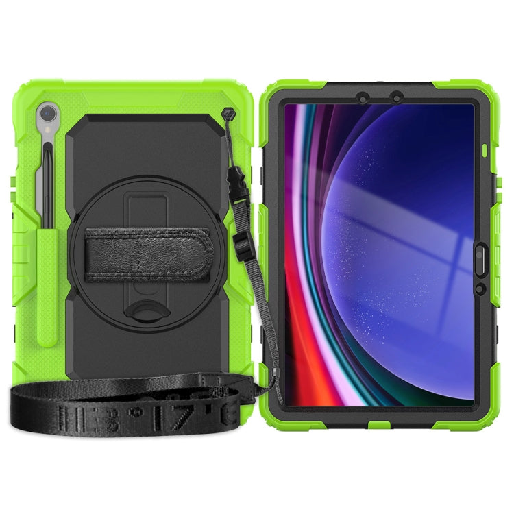 For Samsung Galaxy Tab S9 / S8 / S7 Silicone + PC Tablet Case(Yellow Green+Black) - Galaxy Tab S9 Cases by PMC Jewellery | Online Shopping South Africa | PMC Jewellery | Buy Now Pay Later Mobicred