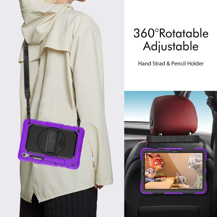 For Samsung Galaxy Tab S8 / S7 Silicone Hybrid PC Tablet Protective Case(Purple+Black) - Galaxy Tab S8 Cases by PMC Jewellery | Online Shopping South Africa | PMC Jewellery | Buy Now Pay Later Mobicred