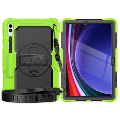 For Samsung Galaxy Tab S9+ / S8+ Silicone + PC Tablet Case(Yellow Green+Black) - Galaxy Tab S9+ Cases by PMC Jewellery | Online Shopping South Africa | PMC Jewellery | Buy Now Pay Later Mobicred