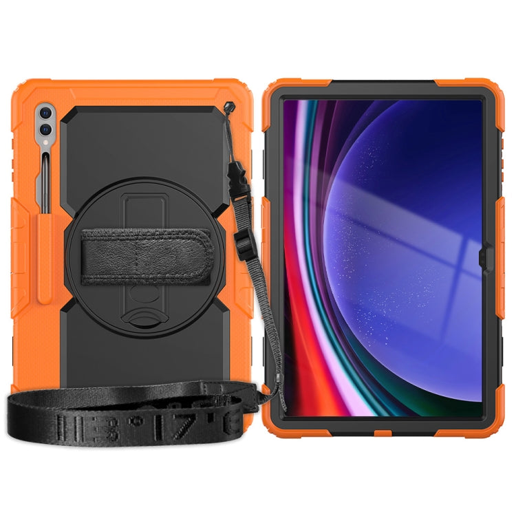 For Samsung Galaxy Tab S9 Ultra / S10 Ultra Silicone Hybrid PC Tablet Protective Case(Orange+Black) - Galaxy Tab S9 Ultra Cases by PMC Jewellery | Online Shopping South Africa | PMC Jewellery | Buy Now Pay Later Mobicred