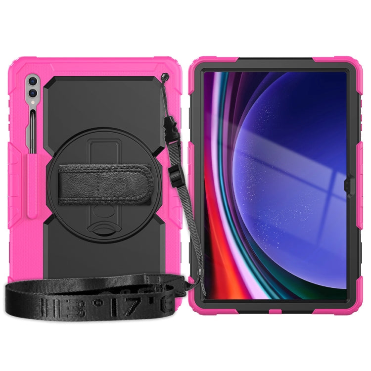 For Samsung Galaxy Tab S9 Ultra / S10 Ultra Silicone Hybrid PC Tablet Protective Case(Rose Red+Black) - free shipping - PMC Jewellery - Order now!