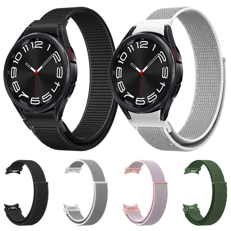 For Samsung Galaxy Watch 6 Woven Nylon Loop Watch Band(Powder Sand) - Watch Bands by PMC TechLife | Online Shopping South Africa | PMC TechLife