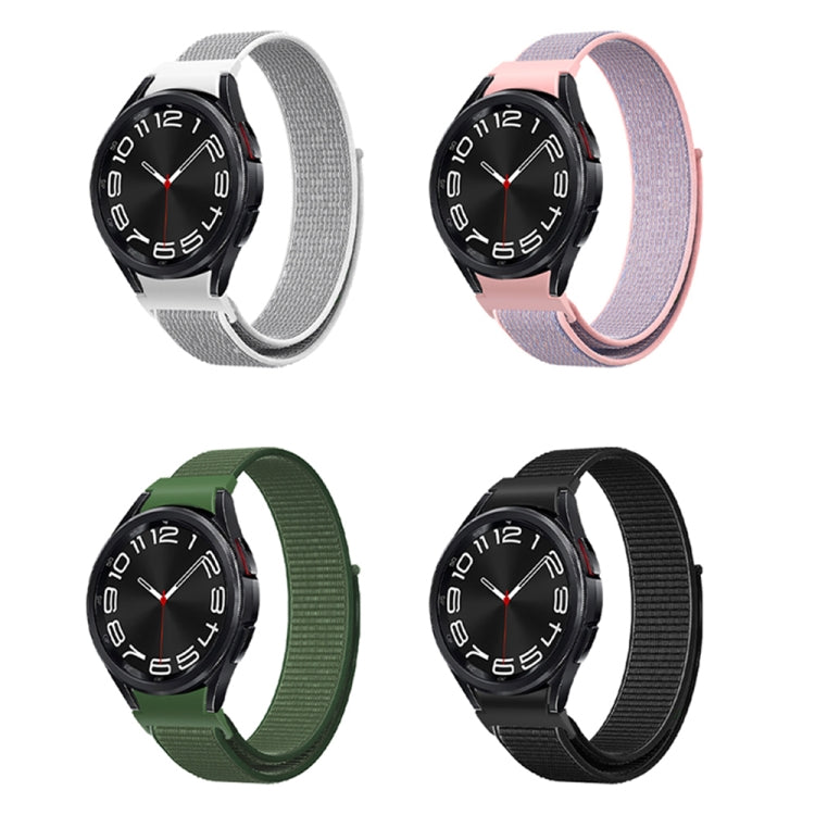 For Samsung Galaxy Watch 6 Woven Nylon Loop Watch Band(Powder Sand) - Watch Bands by PMC TechLife | Online Shopping South Africa | PMC TechLife