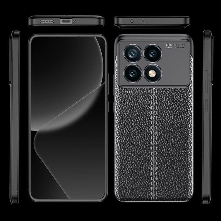 For Xiaomi Redmi K70 Litchi Texture Shockproof TPU Phone Case(Black) - K70 Cases by PMC TechLife | Online Shopping South Africa | PMC TechLife | Buy Now Pay Later Mobicred