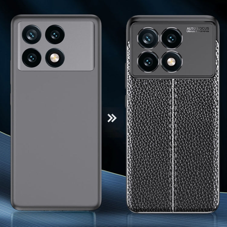 For Xiaomi Redmi K70 Litchi Texture Shockproof TPU Phone Case(Black) - K70 Cases by PMC TechLife | Online Shopping South Africa | PMC TechLife | Buy Now Pay Later Mobicred