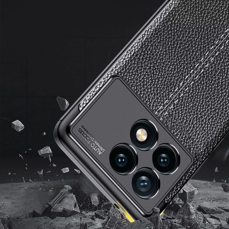 For Xiaomi Redmi K70 Litchi Texture Shockproof TPU Phone Case(Black) - K70 Cases by PMC TechLife | Online Shopping South Africa | PMC TechLife | Buy Now Pay Later Mobicred