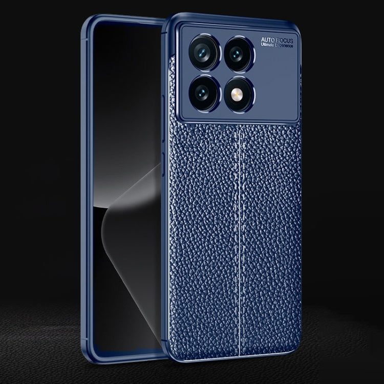 For Xiaomi Redmi K70 Pro Litchi Texture Shockproof TPU Phone Case(Blue) - K70 Pro Cases by PMC TechLife | Online Shopping South Africa | PMC TechLife | Buy Now Pay Later Mobicred