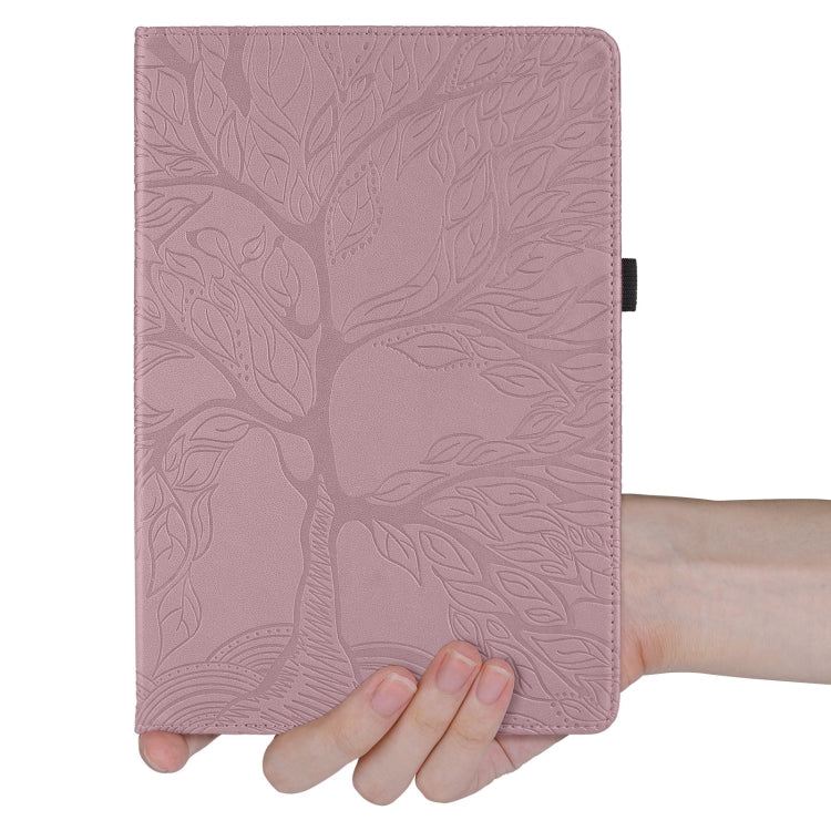 For iPad Pro 13 2024 Tree Life Embossed Rotation Leather Smart Tablet Case(Rose Gold) - iPad Pro 13 2024 Cases by PMC TechLife | Online Shopping South Africa | PMC TechLife | Buy Now Pay Later Mobicred