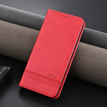 For OPPO Reno11 Global AZNS Magnetic Calf Texture Flip Leather Phone Case(Red) - Reno11 Cases by AZNS | Online Shopping South Africa | PMC Jewellery | Buy Now Pay Later Mobicred