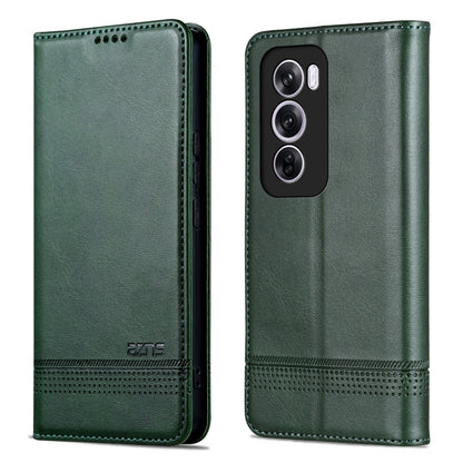 For OPPO Reno12 Pro Global AZNS Magnetic Calf Texture Flip Leather Phone Case(Dark Green) - Reno12 Pro Cases by AZNS | Online Shopping South Africa | PMC Jewellery | Buy Now Pay Later Mobicred