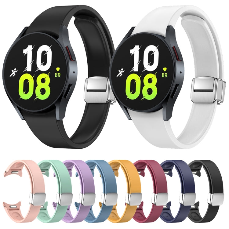 For Samsung Galaxy Watch 6 Magnetic Folding Silver Buckle Silicone Watch Band(Grey) - free shipping - PMC TechLife - Order now!