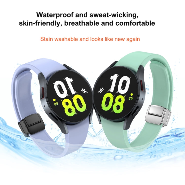 For Samsung Galaxy Watch 6 Magnetic Folding Silver Buckle Silicone Watch Band(Yellow) - free shipping - PMC TechLife - Order now!