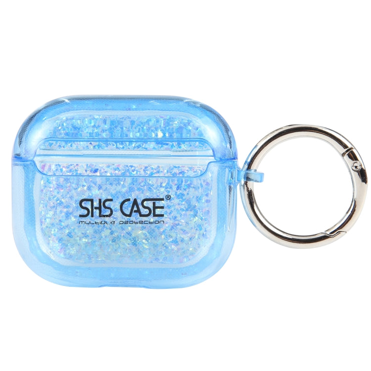 For AirPods 3 Flash Diamond Epoxy Bluetooth Earphone Protective Case(Blue) - For AirPods 3 by PMC Jewellery | Online Shopping South Africa | PMC Jewellery | Buy Now Pay Later Mobicred