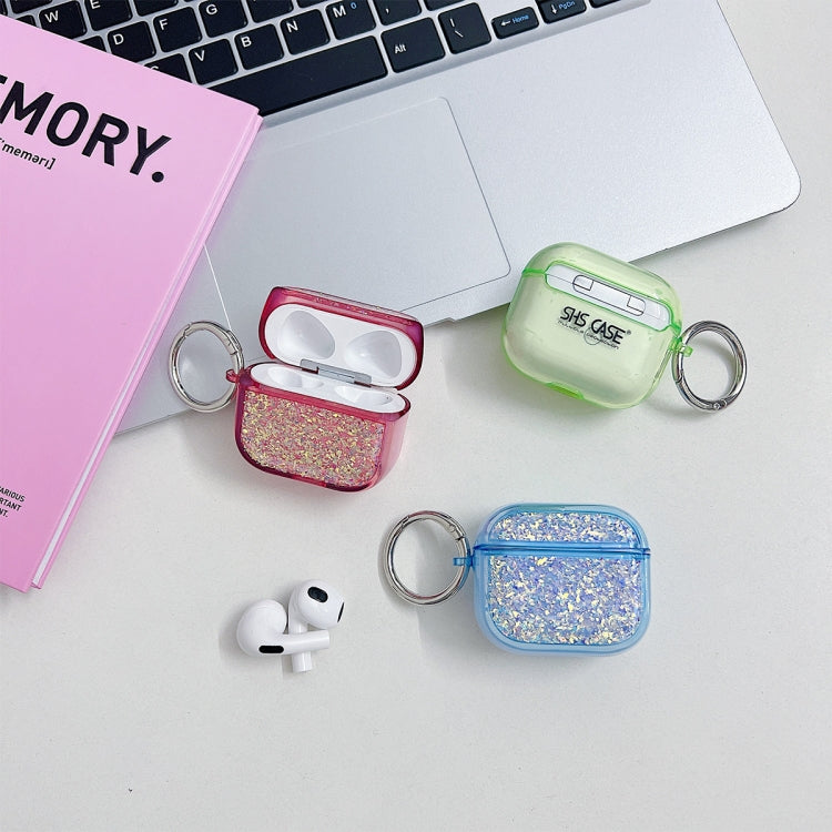 For AirPods Pro 2 Flash Diamond Epoxy Bluetooth Earphone Protective Case(Green) - For AirPods Pro 2 by PMC Jewellery | Online Shopping South Africa | PMC Jewellery | Buy Now Pay Later Mobicred