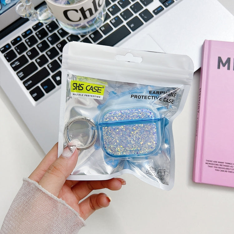 For AirPods Pro 2 Flash Diamond Epoxy Bluetooth Earphone Protective Case(Blue) - For AirPods Pro 2 by PMC Jewellery | Online Shopping South Africa | PMC Jewellery | Buy Now Pay Later Mobicred