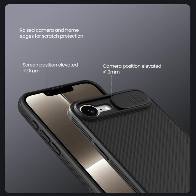 For iPhone 16e NILLKIN CamShield Pro PC Phone Case(Black) - iPhone 16e Cases by NILLKIN | Online Shopping South Africa | PMC TechLife | Buy Now Pay Later Mobicred