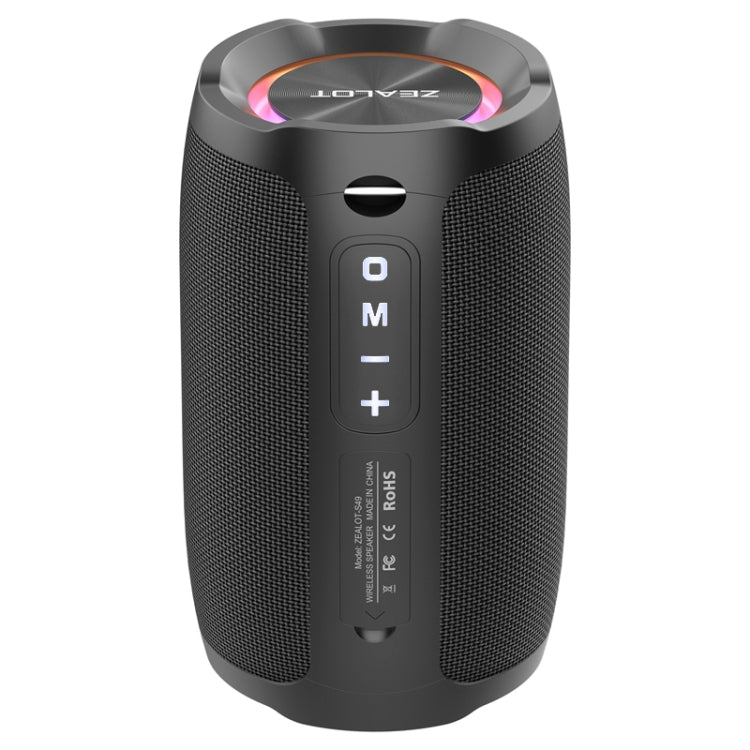 Zealot S49 Outdoor Portable Wireless Bluetooth Speaker with RGB Light(Black) - free shipping - PMC Jewellery - Order now!