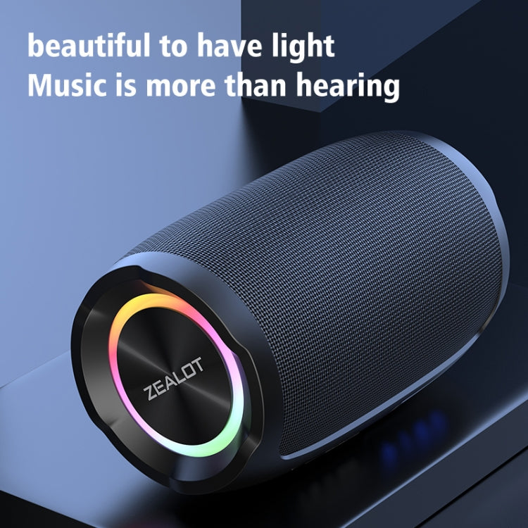Zealot S49 Outdoor Portable Wireless Bluetooth Speaker with RGB Light(Black) - free shipping - PMC Jewellery - Order now!