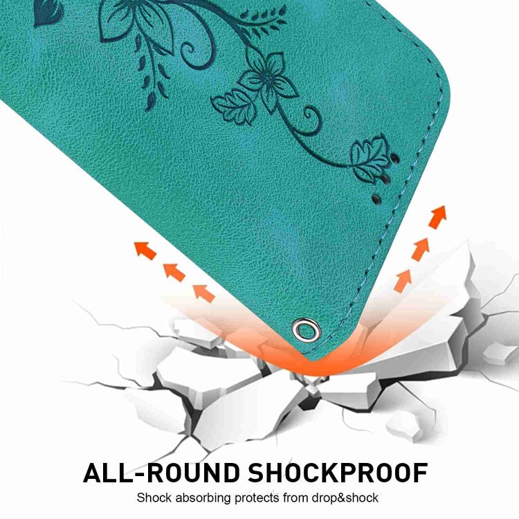 For Honor 90 Lite Lily Embossed Leather Phone Case(Green) - Honor Cases by PMC TechLife | Online Shopping South Africa | PMC TechLife | Buy Now Pay Later Mobicred