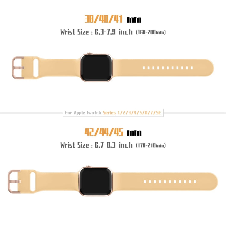 For Apple Watch Series 7 41mm Pin Buckle Silicone Watch Band(Light Orange) - free shipping - PMC TechLife - Order now!