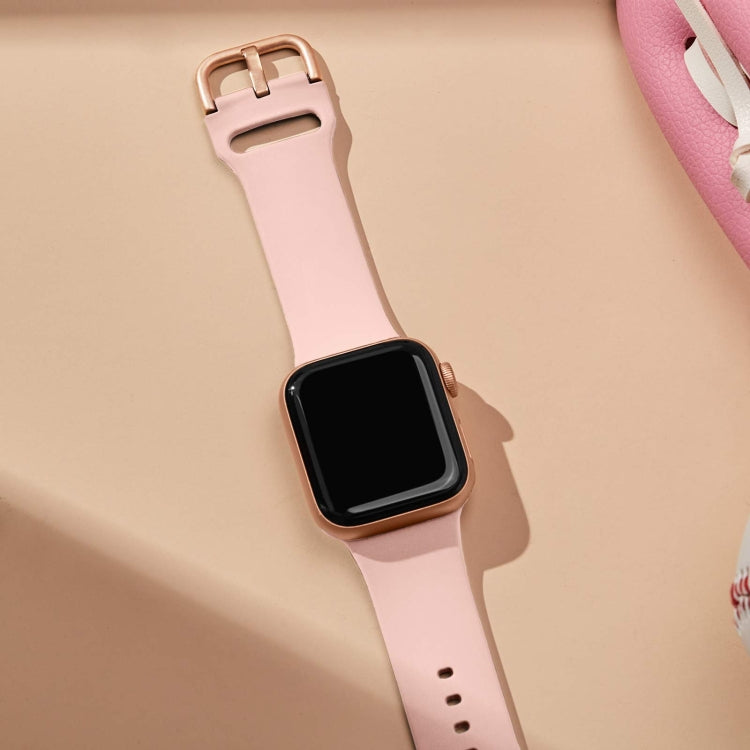 For Apple Watch SE 40mm Pin Buckle Silicone Watch Band(Pink) - free shipping - PMC TechLife - Order now!