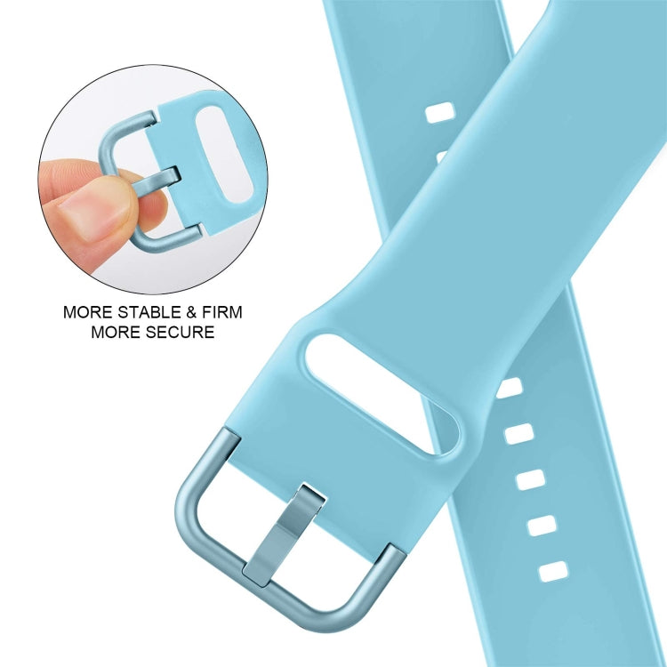 For Apple Watch SE 40mm Pin Buckle Silicone Watch Band(Light Blue) - free shipping - PMC TechLife - Order now!