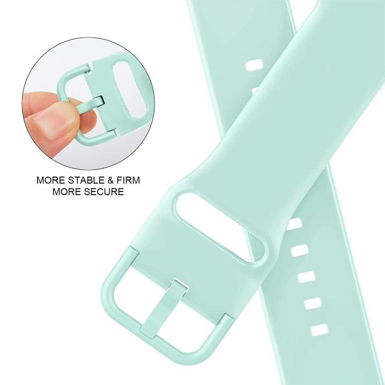 For Apple Watch SE 44mm Pin Buckle Silicone Watch Band(Mint Green) - free shipping - PMC TechLife - Order now!