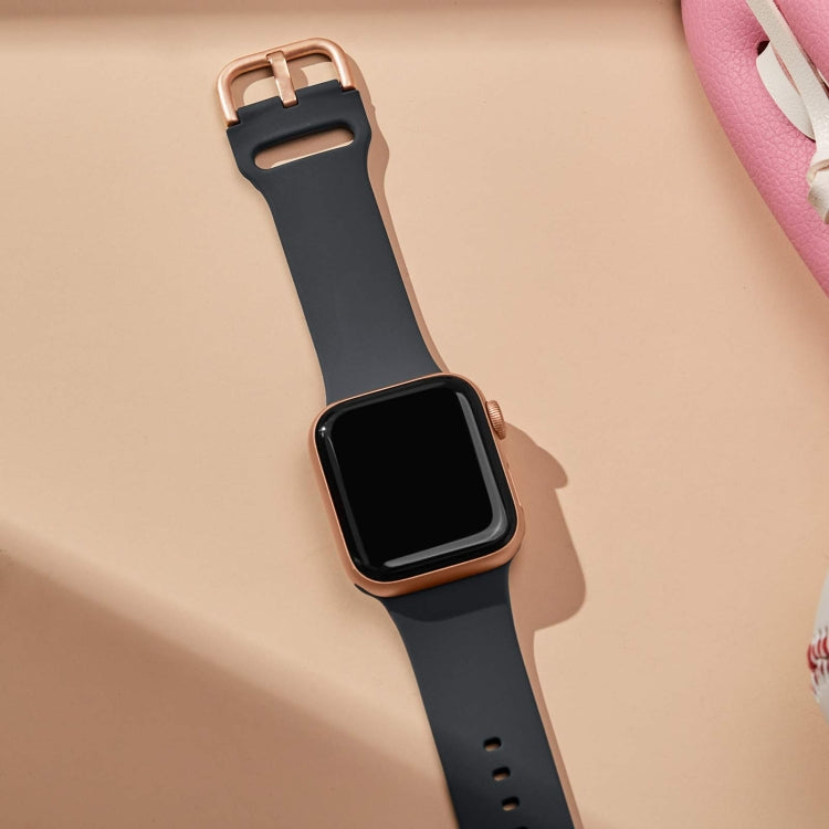 For Apple Watch SE 44mm Pin Buckle Silicone Watch Band(Dark Grey) - free shipping - PMC TechLife - Order now!