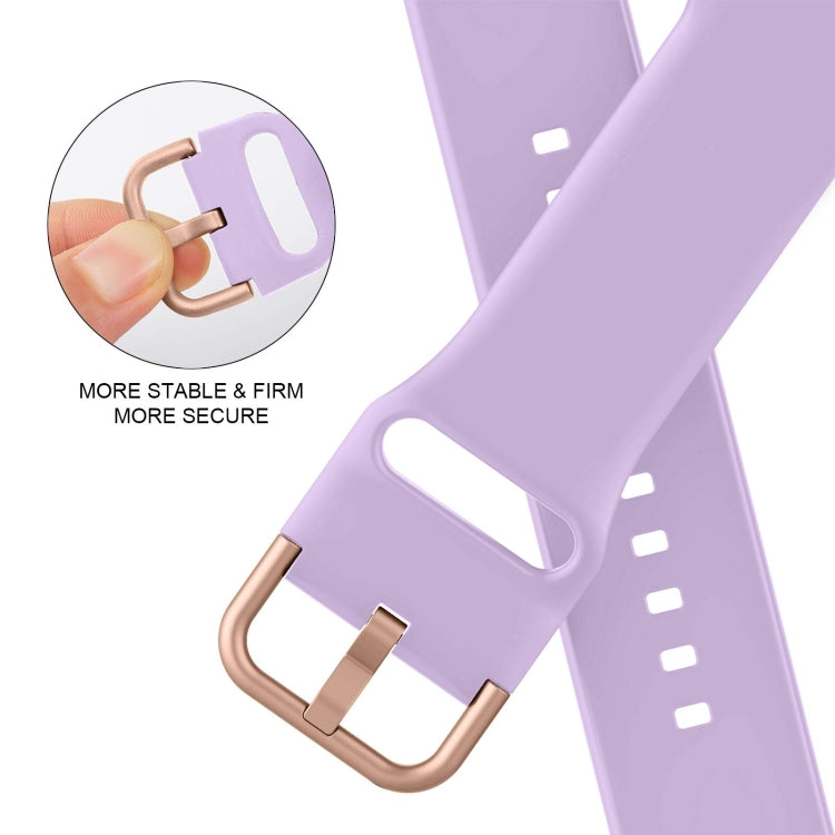 For Apple Watch SE 44mm Pin Buckle Silicone Watch Band(Lavender) - free shipping - PMC TechLife - Order now!