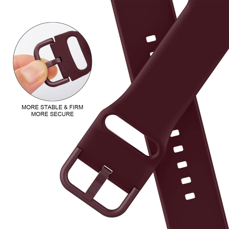 For Apple Watch 38mm Pin Buckle Silicone Watch Band(Wine Red) - free shipping - PMC TechLife - Order now!