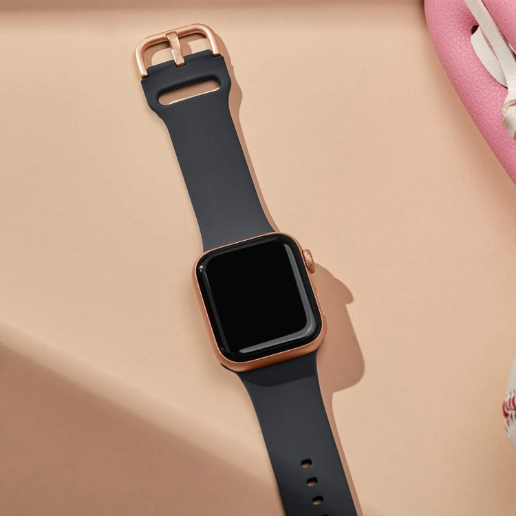 For Apple Watch Series 9 41mm Pin Buckle Silicone Watch Band(Dark Grey) - free shipping - PMC TechLife - Order now!