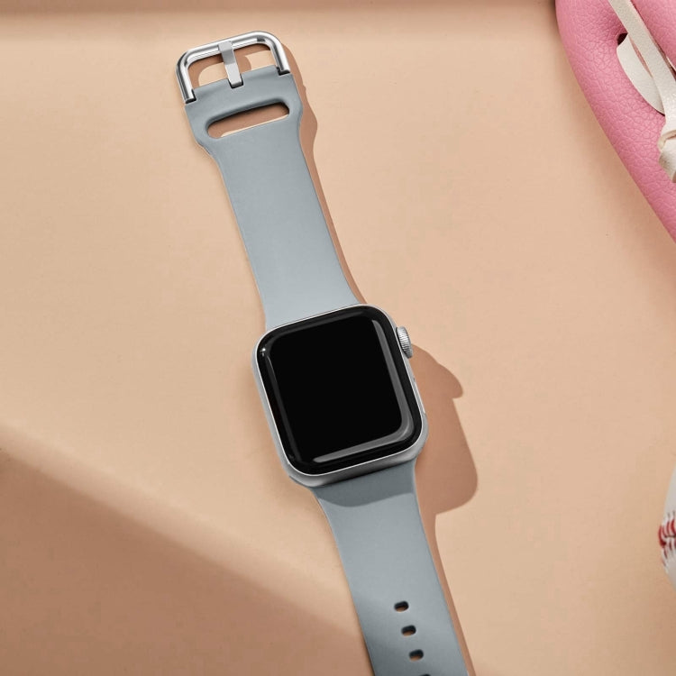 For Apple Watch Series 10 46mm Pin Buckle Silicone Watch Band(Light Grey) - free shipping - PMC TechLife - Order now!