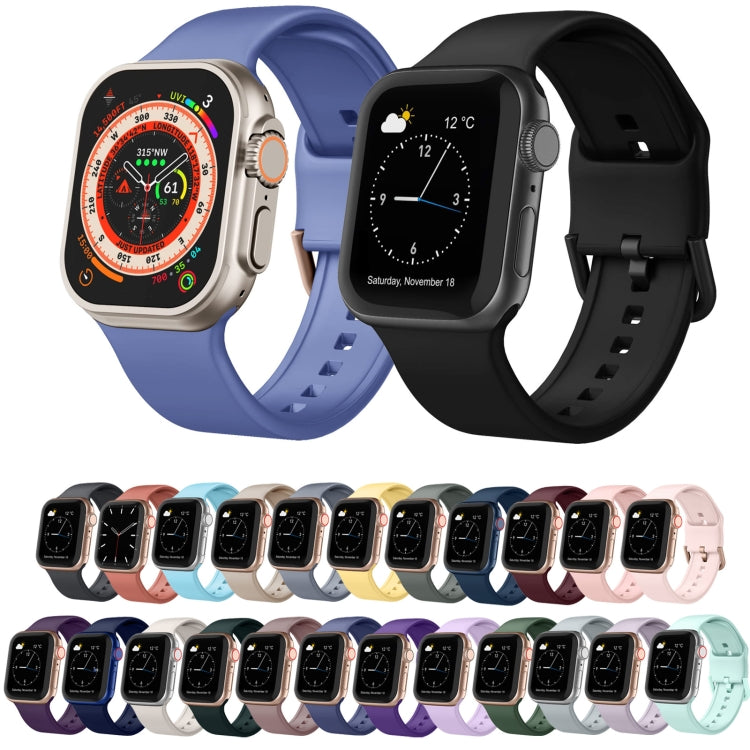 For Apple Watch 38mm Pin Buckle Silicone Watch Band(Blue Grey) - free shipping - PMC TechLife - Order now!