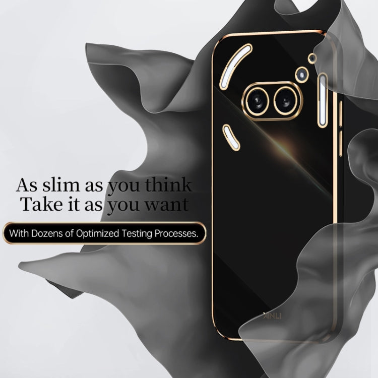 For Nothing Phone 2A XINLI Straight Edge 6D Electroplate TPU Phone Case(Pink) - free shipping - PMC Jewellery - Order now!