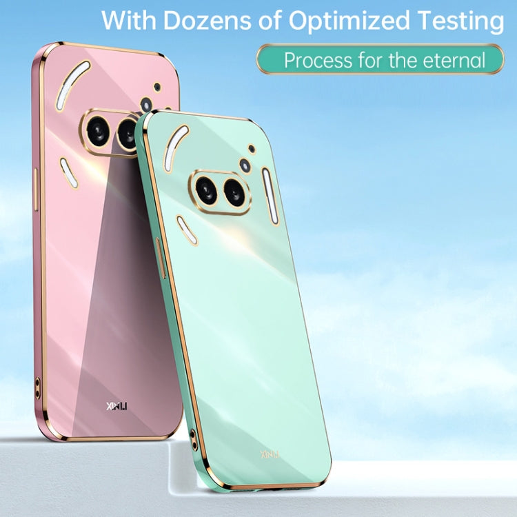 For Nothing Phone 2A XINLI Straight Edge 6D Electroplate TPU Phone Case(Mint Green) - Nothing Cases by XINLI | Online Shopping South Africa | PMC Jewellery | Buy Now Pay Later Mobicred