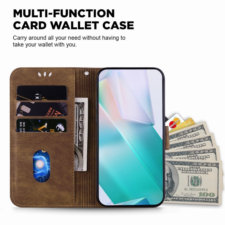 For iPhone 16e Little Tiger Embossed Leather Phone Case(Brown) - iPhone 16e Cases by PMC TechLife | Online Shopping South Africa | PMC TechLife | Buy Now Pay Later Mobicred