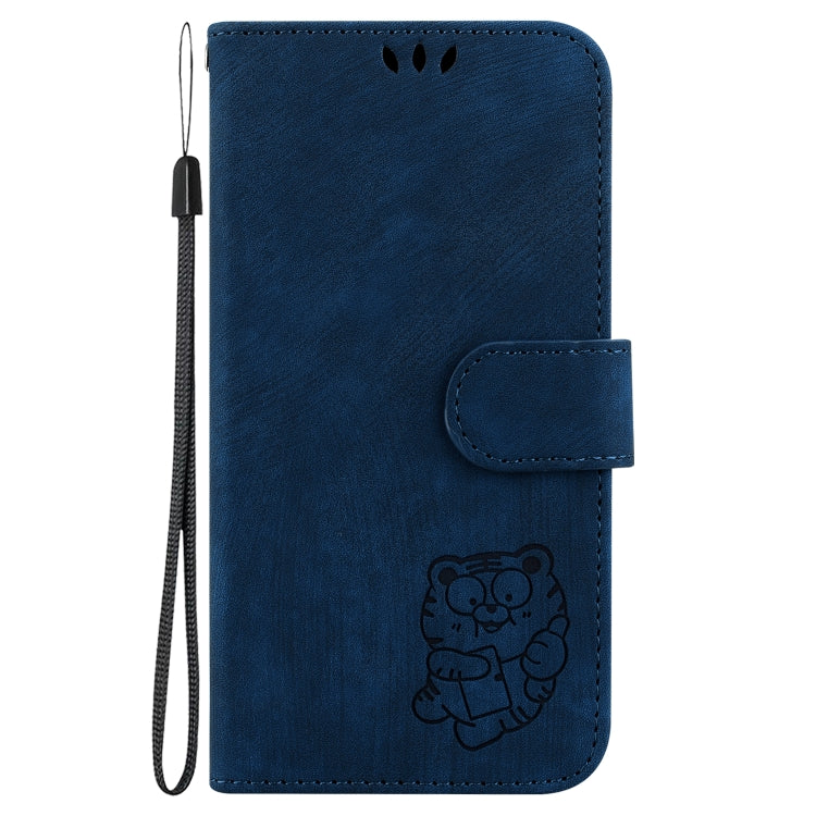 For iPhone SE 2024 Little Tiger Embossed Leather Phone Case(Dark Blue) - More iPhone Cases by PMC Jewellery | Online Shopping South Africa | PMC Jewellery | Buy Now Pay Later Mobicred