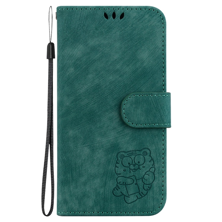 For iPhone 16 Pro Max Little Tiger Embossed Leather Phone Case(Green) - iPhone 16 Pro Max Cases by PMC TechLife | Online Shopping South Africa | PMC TechLife | Buy Now Pay Later Mobicred