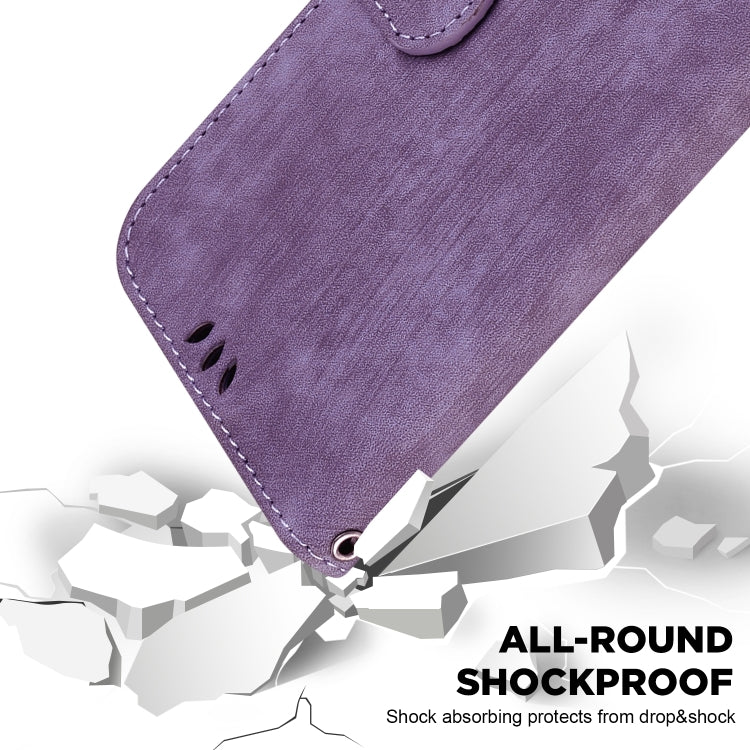 For iPhone 16 Plus Little Tiger Embossed Leather Phone Case(Purple) - free shipping - PMC TechLife - Order now!