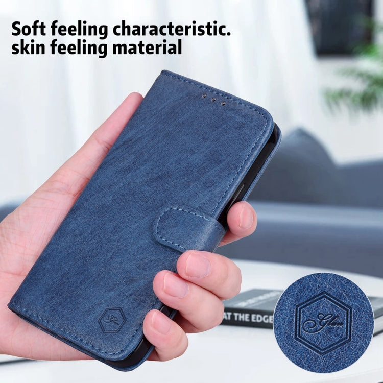 For Google Pixel 9 Pro Skin Feeling Oil Leather Texture PU + TPU Phone Case(Dark Blue) - Google Cases by PMC TechLife | Online Shopping South Africa | PMC TechLife | Buy Now Pay Later Mobicred