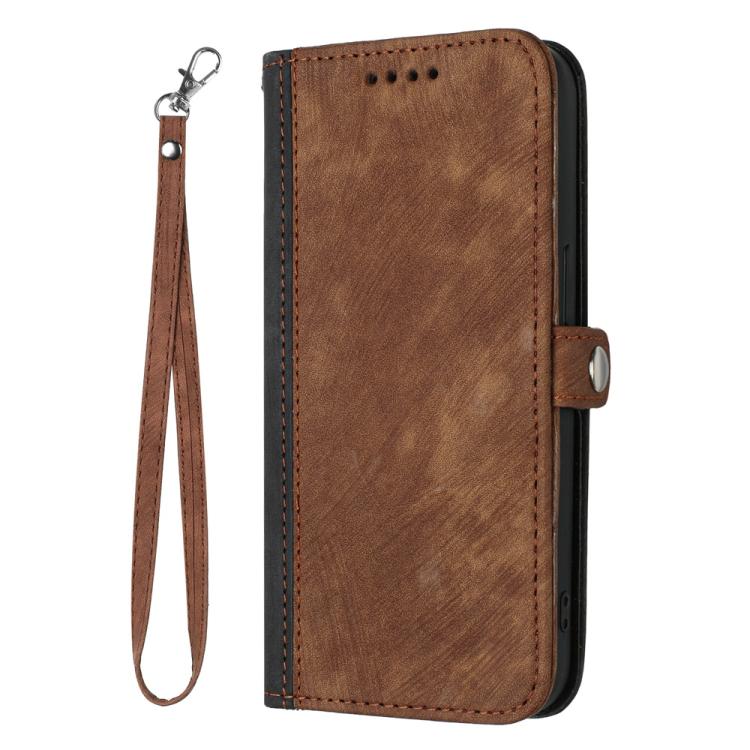 For iPhone 17 Air Side Buckle Double Fold Hand Strap Leather Phone Case(Brown) - free shipping - PMc TechLife - Order now!