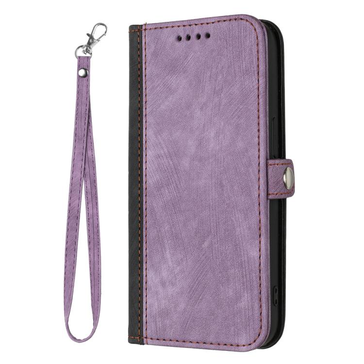 For iPhone 17 Pro Max Side Buckle Double Fold Hand Strap Leather Phone Case(Purple) - free shipping - PMc TechLife - Order now!