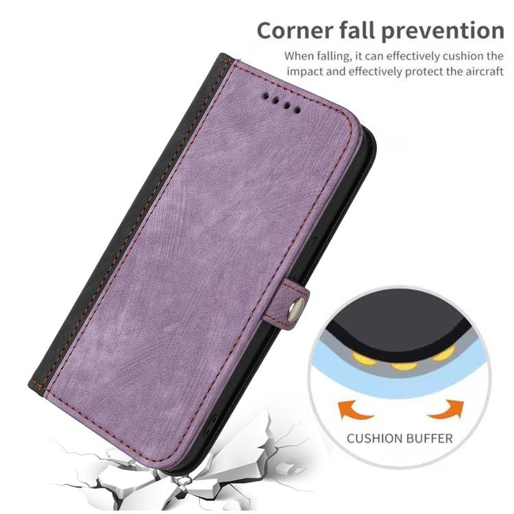 For iPhone 17 Pro Max Side Buckle Double Fold Hand Strap Leather Phone Case(Purple) - free shipping - PMc TechLife - Order now!