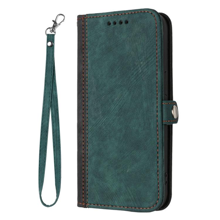 For iPhone 17 Pro Side Buckle Double Fold Hand Strap Leather Phone Case(Dark Green) - free shipping - PMc TechLife - Order now!