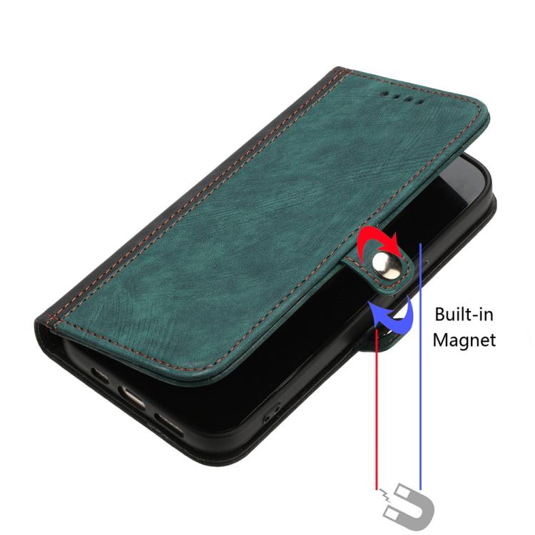 For iPhone 17 Pro Side Buckle Double Fold Hand Strap Leather Phone Case(Dark Green) - free shipping - PMc TechLife - Order now!