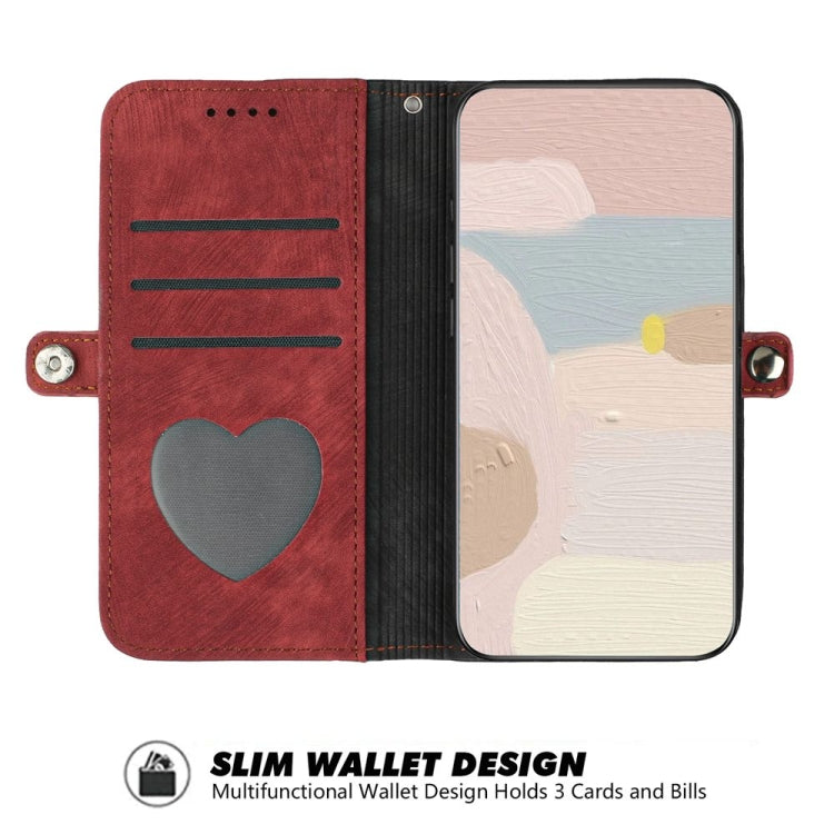 For Motorola Edge 5G 2024 Side Buckle Double Fold Hand Strap Leather Phone Case(Red) - Motorola Cases by PMC Jewellery | Online Shopping South Africa | PMC Jewellery | Buy Now Pay Later Mobicred
