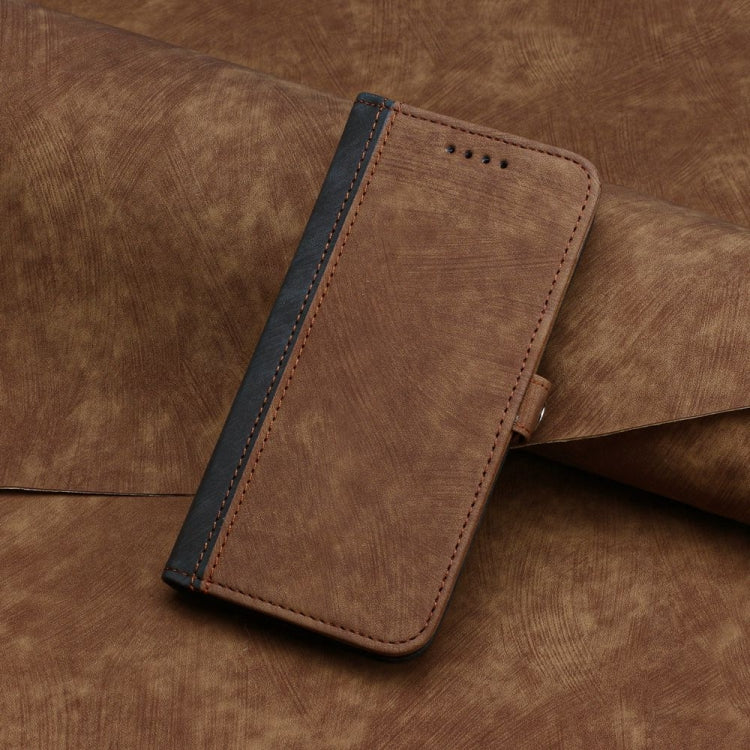 For Motorola Moto G Stylus 5G 2024 Side Buckle Double Fold Hand Strap Leather Phone Case(Brown) - Motorola Cases by PMC Jewellery | Online Shopping South Africa | PMC Jewellery | Buy Now Pay Later Mobicred